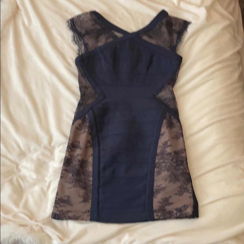 Bcbg navy blue dress